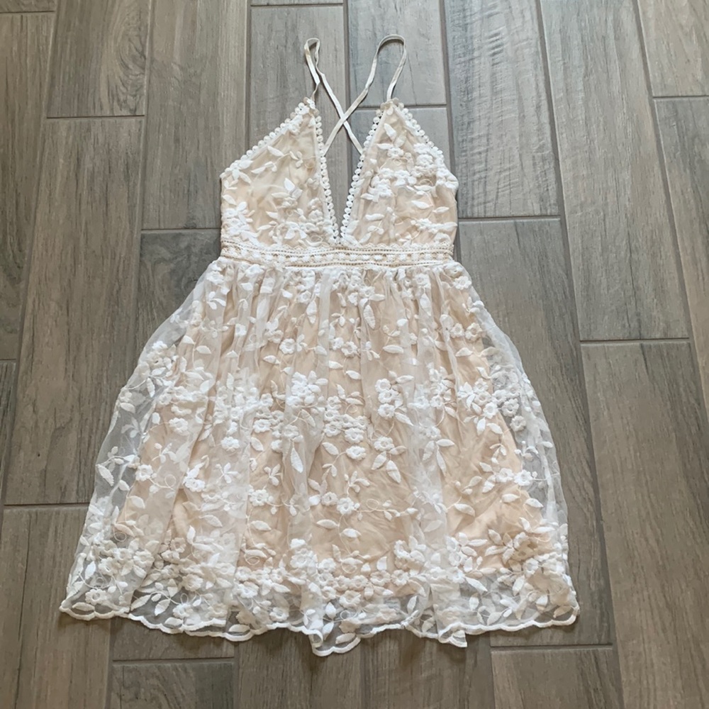 Cupshe white lace dress
